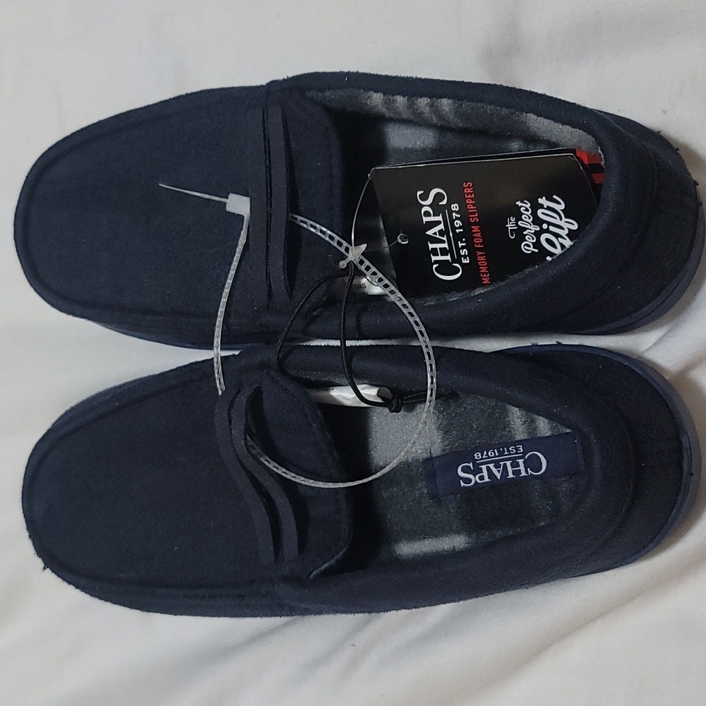 🛍Chaps boys XL navy blue moccasin